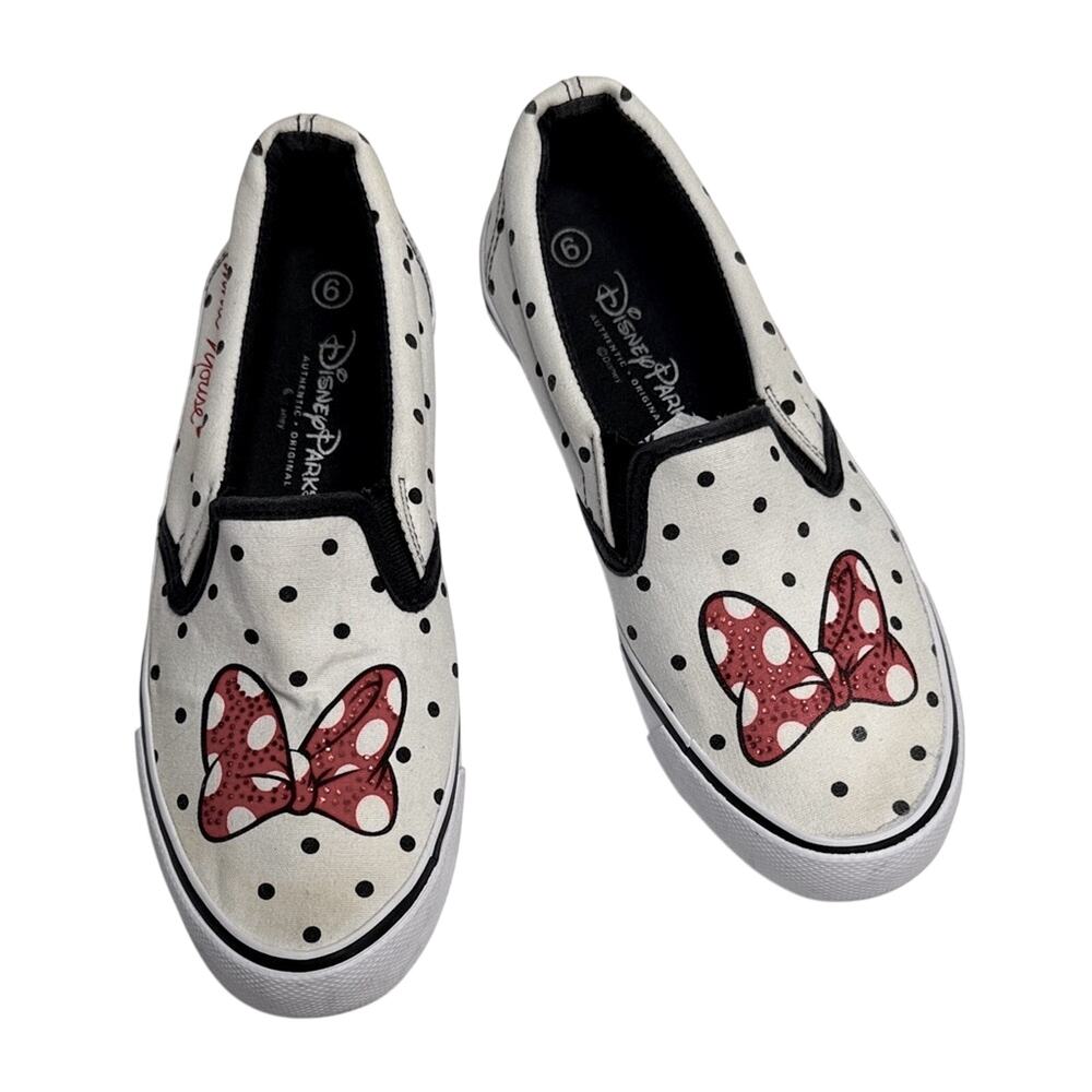 Disney Parks Women's Slip-on Shoes - Minnie Mouse Jeweled Bows S-364 Sz 9